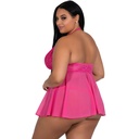 Halter Neck Baby Doll Dress-BD-19003