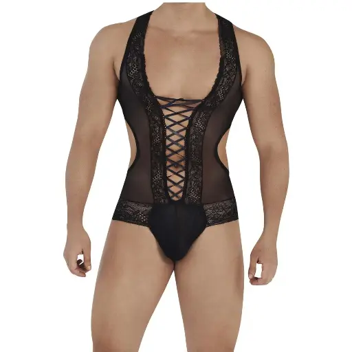 [XD-79036-BK]  Crossdresser Lingerie Set XD-79036